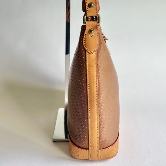 Dooney & Bourke Tan Brown Leather Hobo Shoulder Bag - Picture 14 of 15